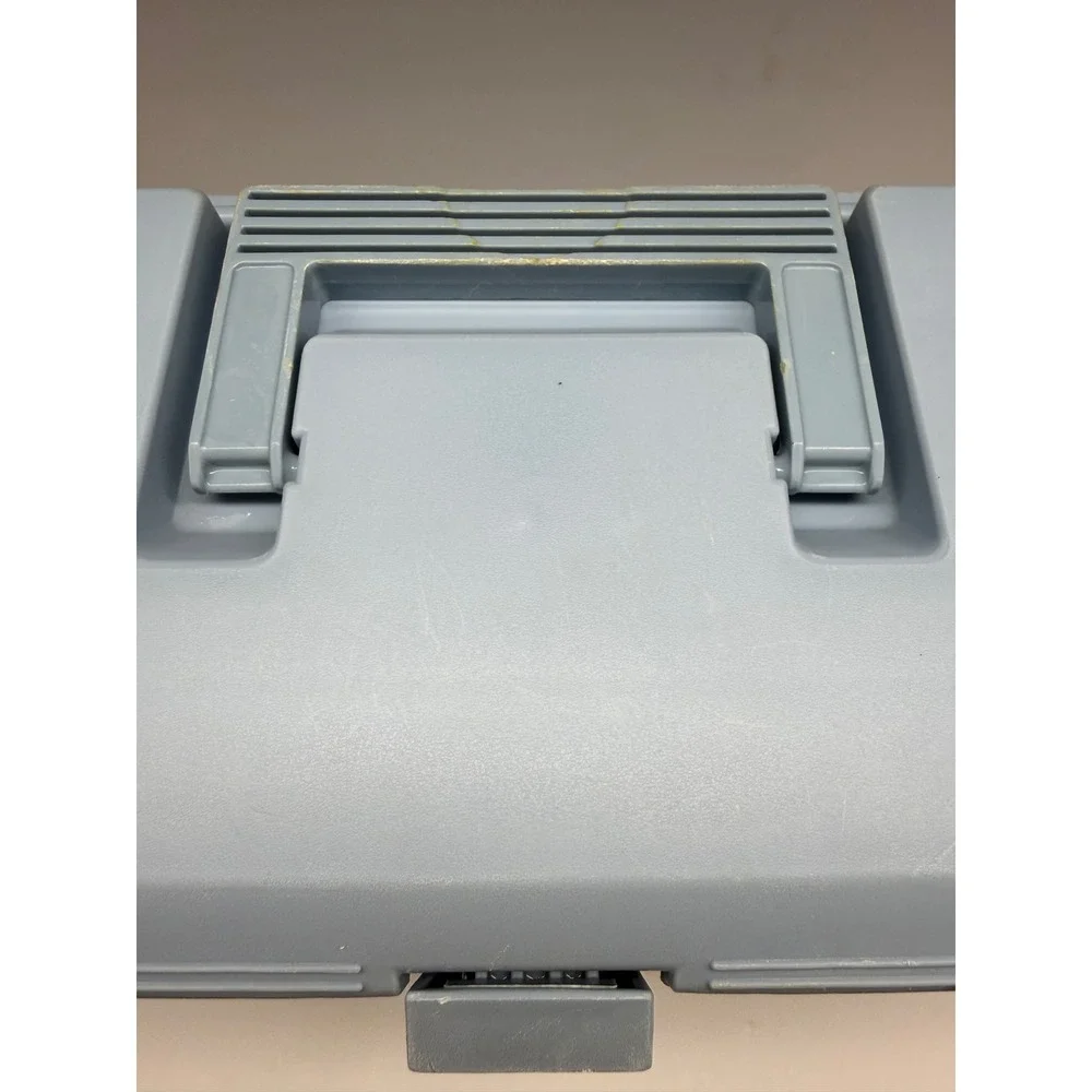 Vintage Rubbermaid Portable File Storage Box Gray Plastic Organizer Latch